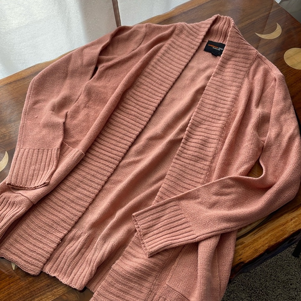 Blush colored cardigan sweater